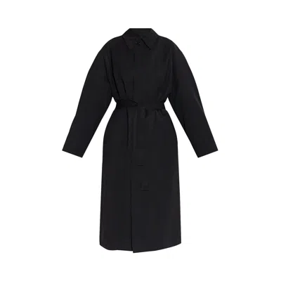 Pre-owned Lemaire Light Slitted Overcoat 'black' | Women's Size 34