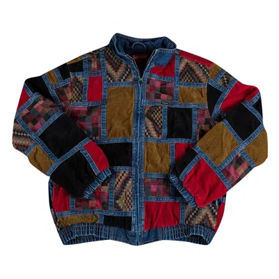 Pre-owned Supreme Corduroy Patchwork Denim Jacket 'washed Blue' | Men's Size M