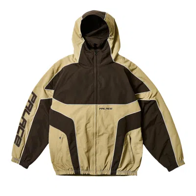 Pre-owned Palace Piped Hooded Shell Jacket 'brown' | Men's Size L