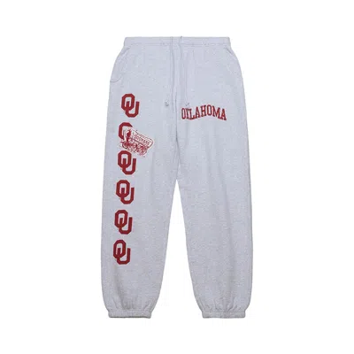 Pre-owned Cactus Jack By Travis Scott X Mitchell & Ness University Of Oklahoma Sweatpants 'grey Heather' | Men In Gray