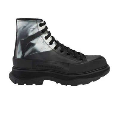 Pre-owned Alexander Mcqueen Tread Slick Boot 'solarised Flower - Black' | Men's Size 42