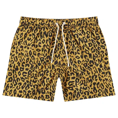 Pre-owned Palm Angels Cheetah Swimshort 'orange' | Men's Size M