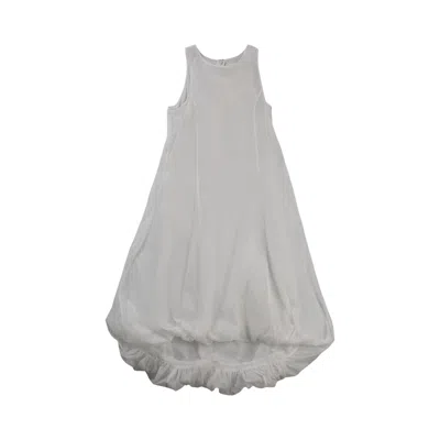 Pre-owned Amomento Sheer Volume Dress 'white' | Women's Size 0