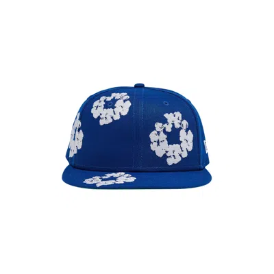 Pre-owned Denim Tears X New Era Cotton Wreath 59/50 'royal Blue' | Men's Size 7.625