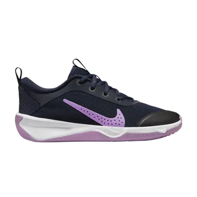 Pre-owned Nike Omni Multi-court Gs 'obsidian Rush Fuchsia' | Blue | Kid's Size 6
