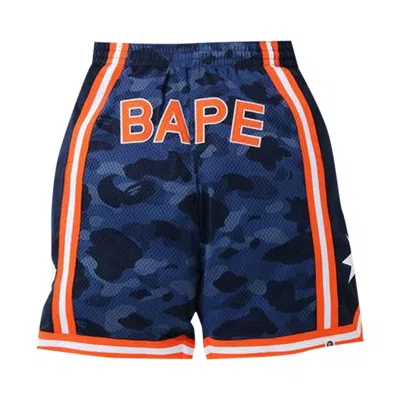 Pre-owned Bape Color Camo Wide Basketball Shorts 'navy' | Blue | Men's Size M