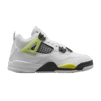 Pre-owned Air Jordan 4 Retro Ps 'light Lemon Twist' | White | Kid's Size 11