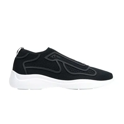 Pre-owned Prada Wmns America's Cup Slip‑on 'black White' | Women's Size 2.5