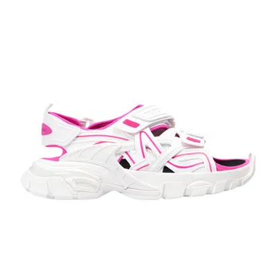 Pre-owned Balenciaga Wmns Track Sandal 'white Fluo Pink' | Women's Size 38