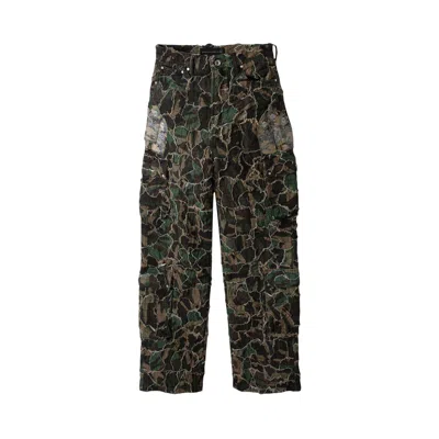 Pre-owned Who Decides War Washed Camo Cargo Pants 'olive' | Green | Men's Size 28