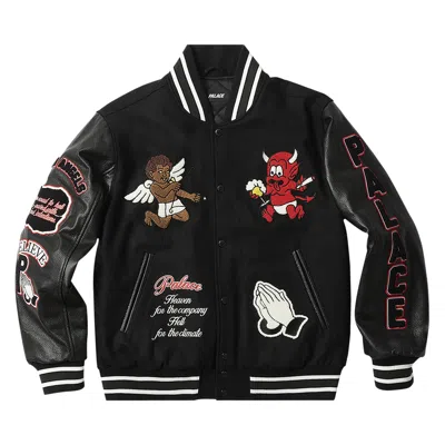 Pre-owned Palace Fallen Angels Varsity Jacket 'black' | Men's Size L