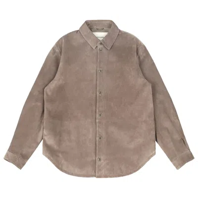 Pre-owned Entire Studios Raglan Shirt 'stable Suede' | Tan | Men's Size S