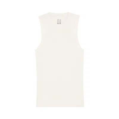 Pre-owned Rick Owens Ribbed Knit Tank 'dinge' | White | Women's Size M