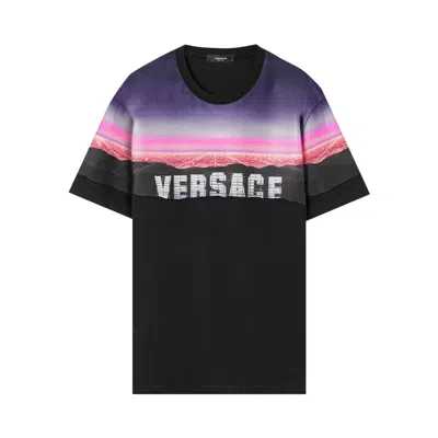 Pre-owned Versace Hills Print T-shirt 'black/print' | Men's Size S