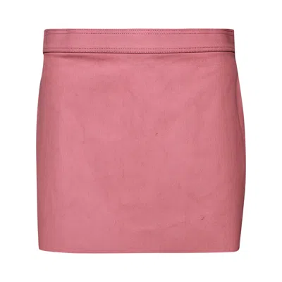 Pre-owned Rick Owens Coated Mini Skirt 'thulian' | Pink | Women's Size 42
