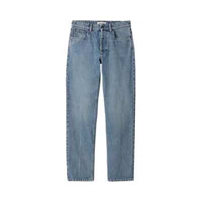 Pre-owned Miu Miu Logo Straight Jeans 'denim' | Blue | Women's Size 27