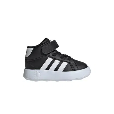Pre-owned Adidas Originals Adidas Grand Court Mid I 'black White' | Infant Size 9