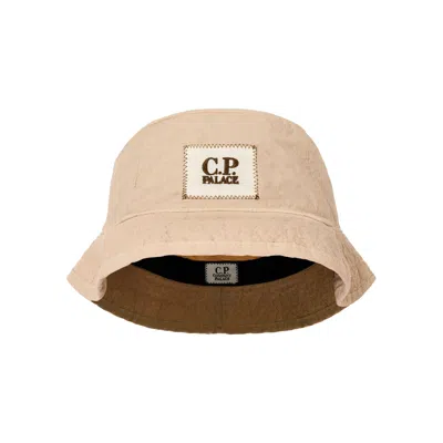Pre-owned Palace X C.p. Company Plain Paper Touch Goggle Bucket Hat 'stone' | Grey | Men's Size L