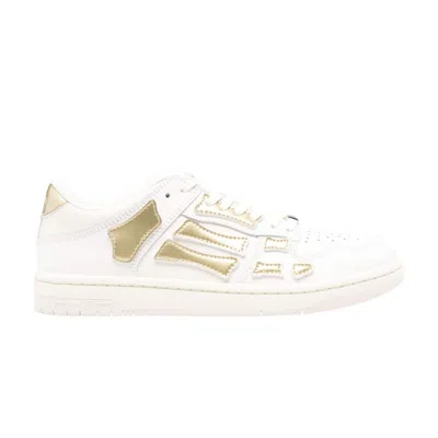 Pre-owned Amiri Skel Top Low ' Metallic - White Gold' | Men's Size 43