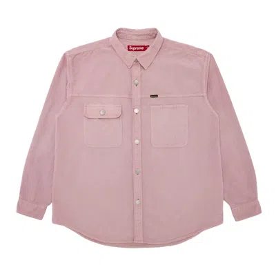Pre-owned Supreme Washed Corduroy Shirt 'dusty Pink' | Men's Size M