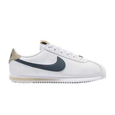 Pre-owned Nike Cortez Gs 'white Khaki Thunder Blue' | Kid's Size 7