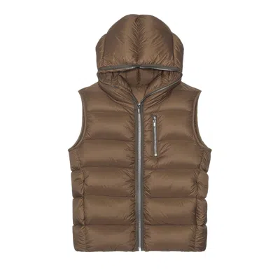 Pre-owned Rick Owens Sealed Padded Gilet 'fawn' | Grey | Men's Size 48