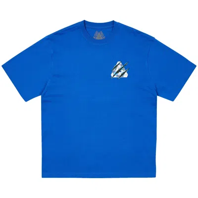 Pre-owned Palace Ripped Tri T-shirt 'blue Berry' | Men's Size Xl