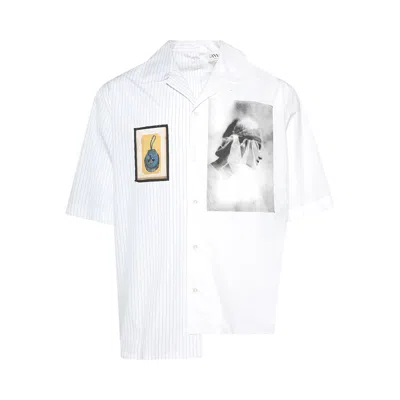 Pre-owned Lanvin Asymmetric Shirt 'white/black' | Men's Size 43