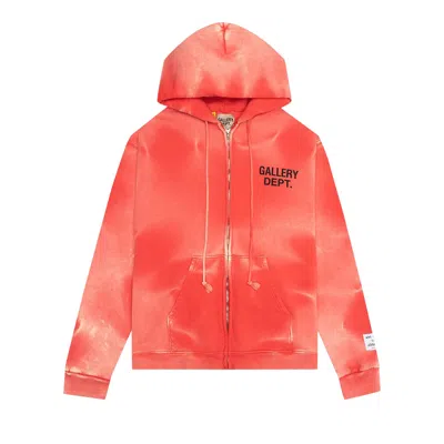 Pre-owned Gallery Dept. Sunfaded English Zip Hoodie 'red' | Men's Size Xl