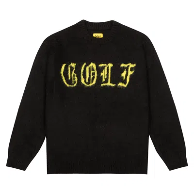 Pre-owned Golf Wang Stab Mohair Sweater 'black/yellow' | Men's Size S