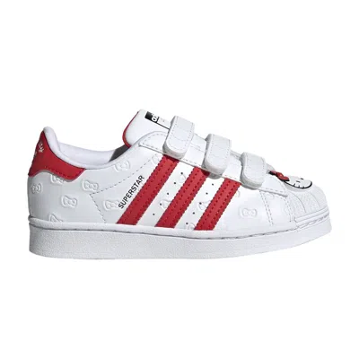 Pre-owned Adidas Originals Adidas Hello Kitty X Superstar J 'allover Debossed Bows' | White | Kid's Size 2.5