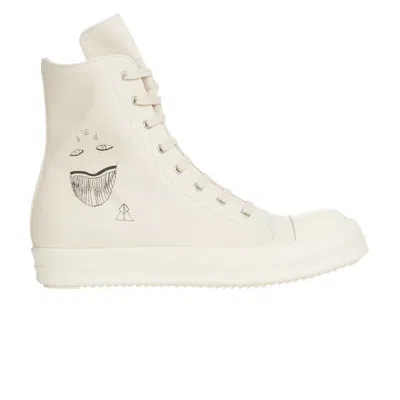 Pre-owned Rick Owens Wmns Drkshdw Strobe Cotton Denim High 'toothface Minimal Smile' | Cream | Wome