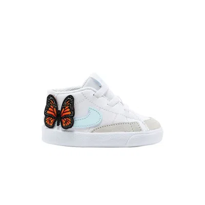 Pre-owned Nike Blazer Mid Se Cb 'white Orange Butterfly' | Infant Size 3