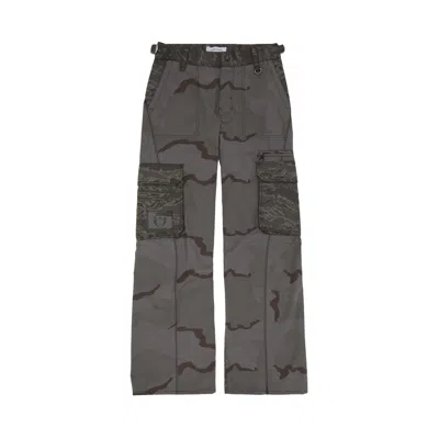 Pre-owned Marine Serre Regenerated Camo Cargo Pants 'dark Grey' | Women's Size 34 In Gray