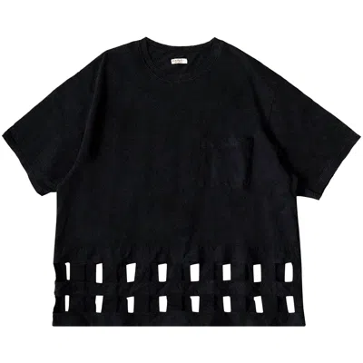 Pre-owned Kapital 20 / -jersey Windowpane T-shirt 'black' | Men's Size 3