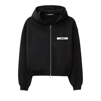 Pre-owned Jacquemus Le Gros Grain Zip Hoodie 'black' | Men's Size L