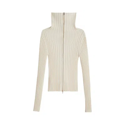 Pre-owned Phoebe Philo Funnel Neck Cardigan 'cream' | Women's Size S