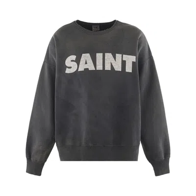 Pre-owned Saint Mxxxxxx Saint Crew Sweatshirt 'black' | Men's Size S