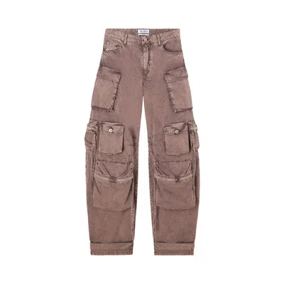 Pre-owned Attico The  Wide Leg Cargo Pant 'washed Mauve' | Pink | Women's Size 28