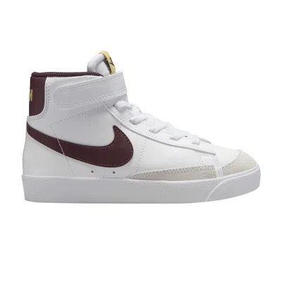 Pre-owned Nike Blazer Mid '77 Ps 'white Burgundy Crush' | Kid's Size 11