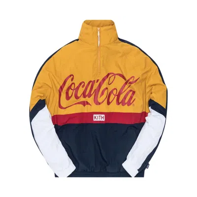 Pre-owned Kith X Coca-cola Quarter Zip Nylon Windbreaker 'navy' | Multi-color | Men's Size M
