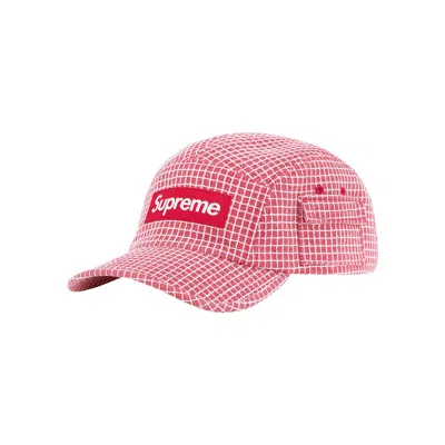 Pre-owned Supreme Denim Ripstop Camp Cap 'red' | Men's Size Onesize
