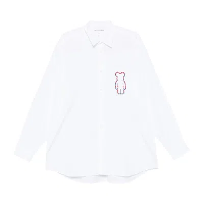 Pre-owned Comme Des Garçons Shirt Woven Shirt 'white/check' | Men's Size M