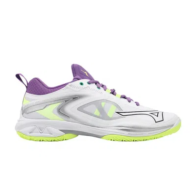 Pre-owned Mizuno Wave Claw Neo 3 Wide 'white Neo Lime Lavender' | Men's Size 5.5