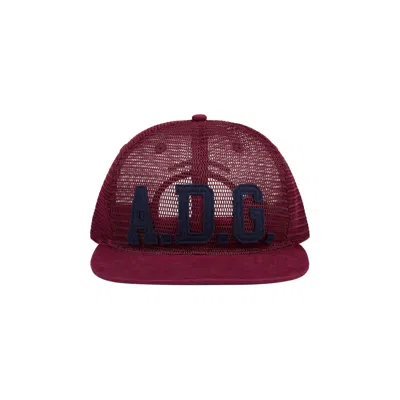 Pre-owned Denim Tears Adg Mesh Cap 'burgundy' | Red | Men's Size Onesize