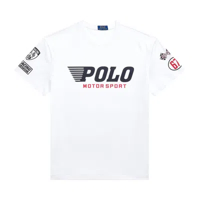 Pre-owned Polo Ralph Lauren Short-sleeve Jersey T-shirt 'nevis' | White | Men's Size M