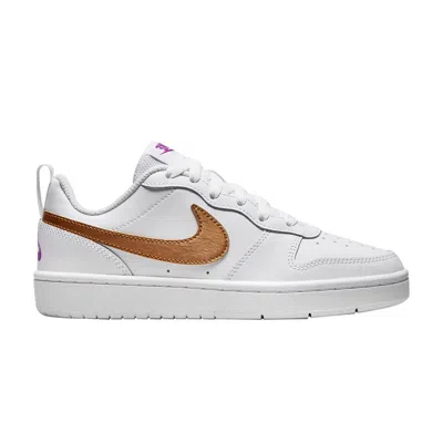 Pre-owned Nike Court Borough Low 2 Se Gs 'white Metallic Copper' | Kid's Size 4.5