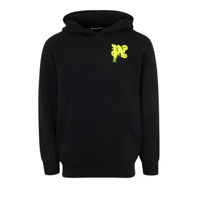 Pre-owned Palm Angels Thinking Pencil Hoodie 'black/yellow Fluo' | Men's Size L
