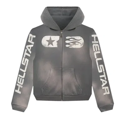 Pre-owned Hellstar Studios Zip Hoodie 'grey' | Men's Size Xl