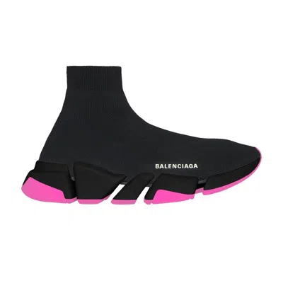 Pre-owned Balenciaga Wmns Speed 2.0 Sneaker 'black Neon Pink' | Women's Size 36